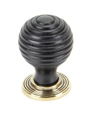 Ebony and AB Beehive Cabinet Knob 35mm