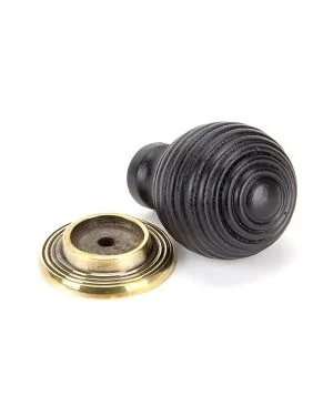 Ebony and AB Beehive Cabinet Knob 38mm