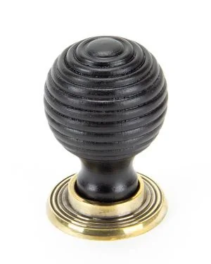 Ebony and AB Beehive Cabinet Knob 38mm