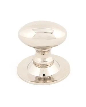 Polished Nickel Oval Cabinet Knob 33mm