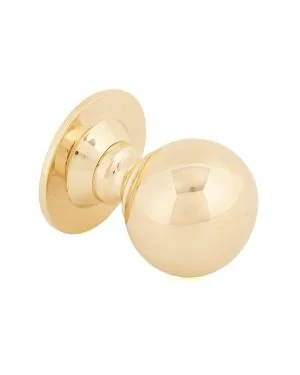 Polished Brass Ball Cabinet Knob 31mm