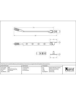 Polished Nickel 10" Reeded Stay