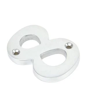 Satin Chrome Numeral 8