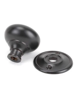 Aged Bronze Mushroom Mortice/Rim Knob Set