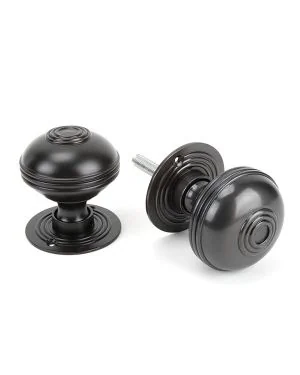 Aged Bronze 63mm Prestbury Mortice/Rim Knob Set