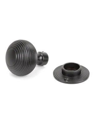 Aged Bronze Heavy Beehive Mortice/Rim Knob Set