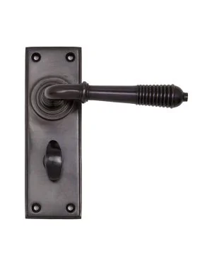 Aged Bronze Reeded Lever Bathroom Set