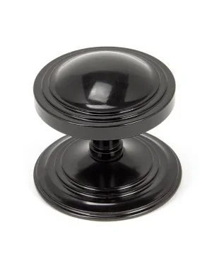Black Art Deco Centre Door Knob