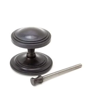 Aged Bronze Art Deco Centre Door Knob