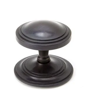 Aged Bronze Art Deco Centre Door Knob