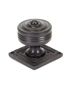 Aged Bronze Tewkesbury Square Mortice Knob Set