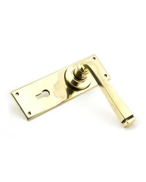 Aged Brass Avon Lever Lock Set