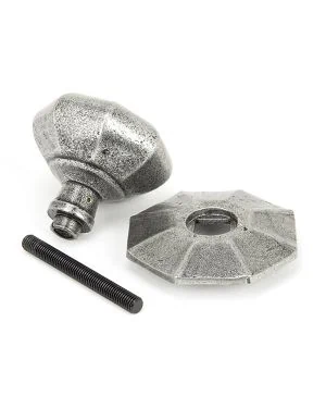 Pewter Octagonal Centre Door Knob - Internal