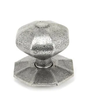 Pewter Octagonal Centre Door Knob - Internal