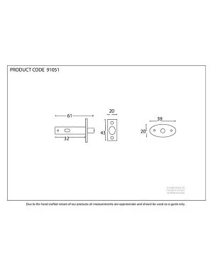 Satin Chrome Security Door Bolt