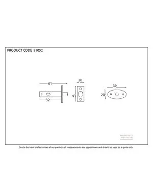 Black Security Door Bolt