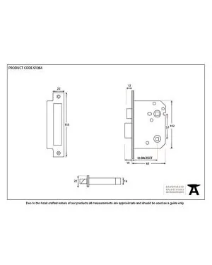 Electro Brassed 3" Bathroom Mortice Lock