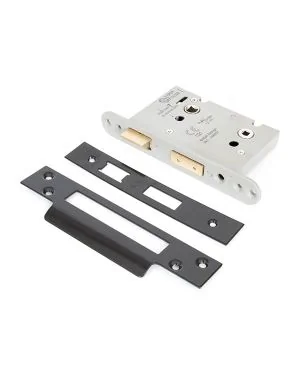 Black 3" Heavy Duty Bathroom Mortice Lock