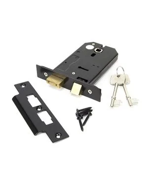 Black 5" Horizontal 3 Lever Sash Lock