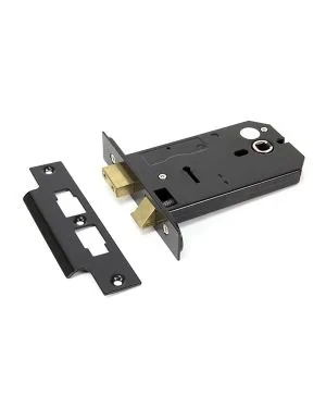 Black 5" Horizontal 3 Lever Sash Lock