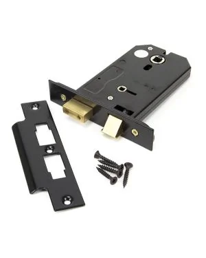 Black 5" Horizontal Bathroom Lock