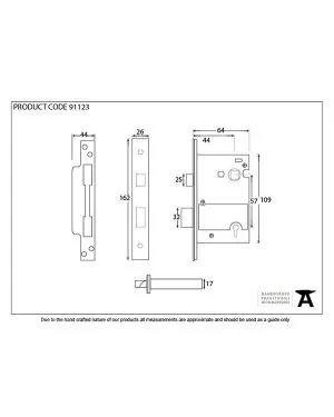 SSS 2½" 5 Lever H/Duty BS Sash Lock KA