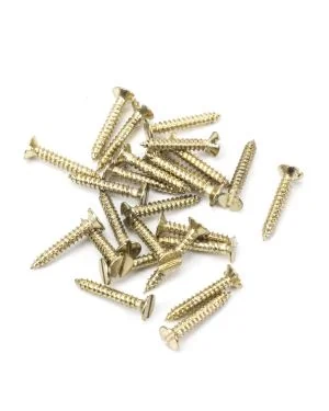 Polished Brass SS 4x¾" Countersunk Screws (25)