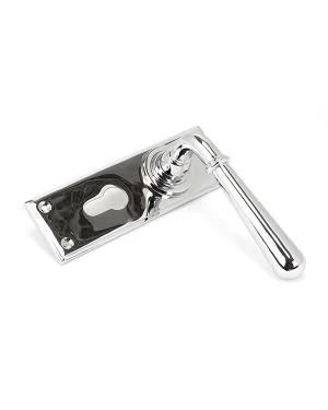 Polished Chrome Newbury Lever Euro Lock Set