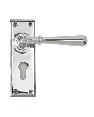 Polished Chrome Newbury Lever Euro Lock Set