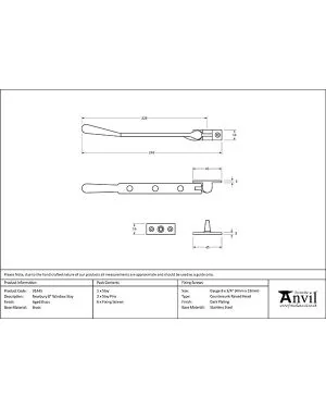 Aged Brass 8" Newbury Stay