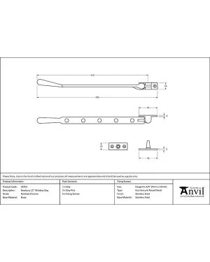 Polished Chrome 12" Newbury Stay