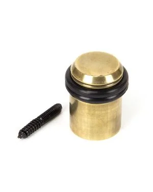 Aged Brass Floor Mounted Door Stop
