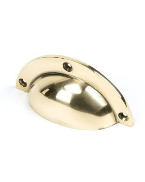 Aged Brass 4" Plain Drawer Pull