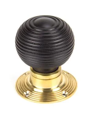 Ebony and PB Cottage Mortice/Rim Knob Set - Small