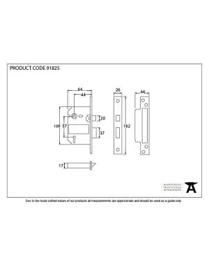 SS 2½" 5 Lever BS Sashlock KA