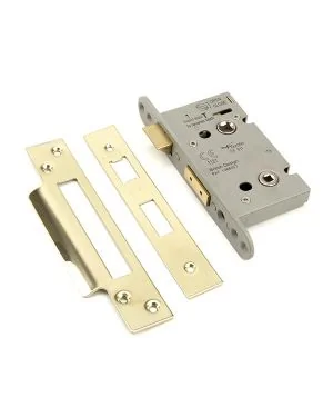PVD 2 1/2" Heavy Duty Bathroom Mortice Lock