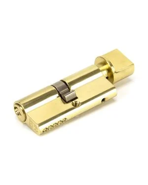 Lacquered Brass 35/35 Euro Cylinder/Thumbturn