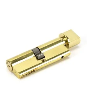 Lacquered Brass 40/40 Euro Cylinder/Thumbturn