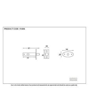 Polished Chrome Security Door Bolt