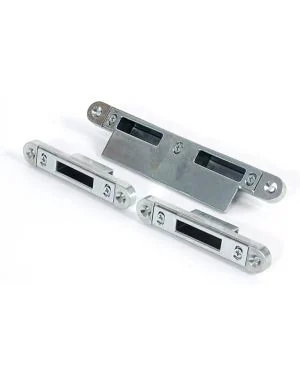 Bright Zinc Plated Espag Keep Set - 57mm Door