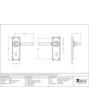 Polished Bronze Newbury Lever Lock Set