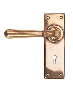 Polished Bronze Newbury Lever Lock Set