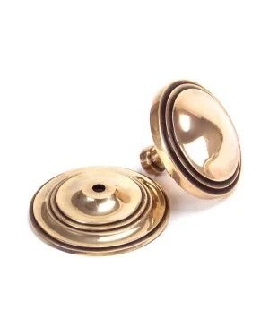 Polished Bronze Art Deco Centre Door Knob