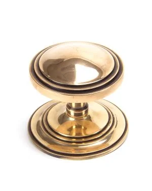 Polished Bronze Art Deco Centre Door Knob
