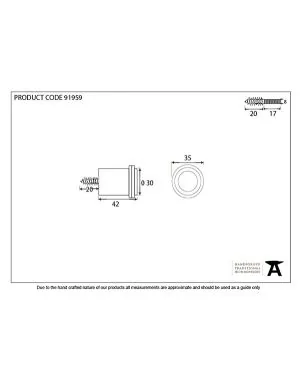 Polished Bronze Floor Mounted Door Stop