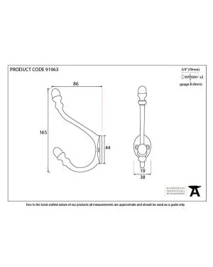 Polished Bronze Hat & Coat Hook