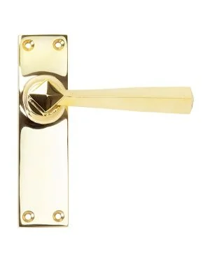 Polished Brass Straight Lever Latch Set