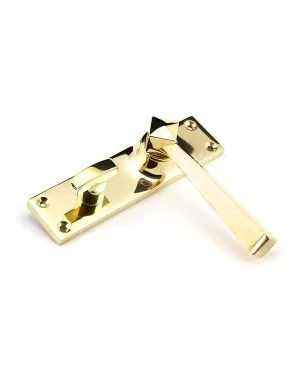 Polished Brass Straight Lever Bathroom Set