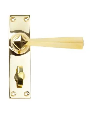 Polished Brass Straight Lever Bathroom Set