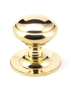 Polished Brass Round Centre Door Knob